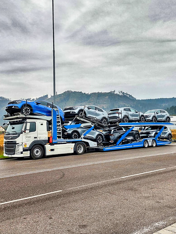 Transport samochodów poprzez lohre w firmie Bigmet